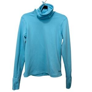 Under Armour Run Funnel Neck Pullover Thumb‎ Holes Athletic Top Large